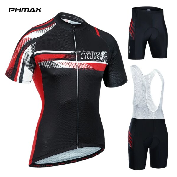 PHMAX-Conjunto de Jersey de ciclismo para hombre, ropa de verano Anti-UV para bicicleta de montaña, traje de bicicleta de manga corta para equipo profesional