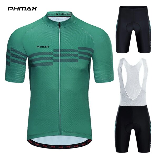 PHMAX-Conjunto de Ciclismo para Hombre, ropa de Ciclismo de verano, conjunto de bicicleta MTB, Maillot de Ciclismo para Hombre, pantalones cortos de bicicleta, conjuntos de Jersey de Ciclismo