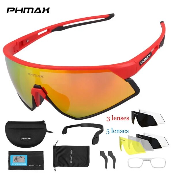 PHMAX gafas de sol polarizadas ultraligeras para ciclismo, gafas para deportes al aire libre, gafas para bicicleta para hombres y mujeres, gafas de sol para bicicleta, gafas para bicicleta