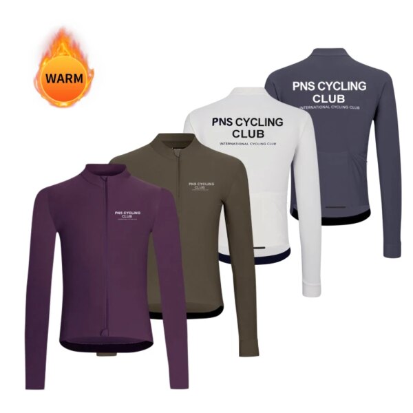 PNS Ciclismo Jersey manga larga polar térmico hombres invierno cálido MTB bicicleta de carretera ropa cortavientos Jersey Maílllot Ciclismo Hombre