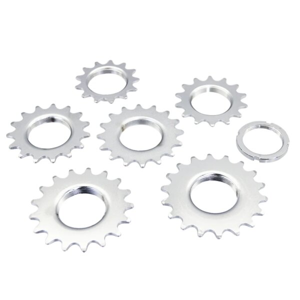 POLSO-piñón fijo para rueda de bicicleta de una velocidad, piñón y anillo de bloqueo para buje de bicicleta de pista Fixie, 13T/14T/15T/16T/17T/18T