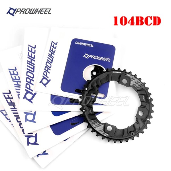 PROWHEEL 64BCD 104BCD MTB piñones de bicicleta doble rueda de cadena 26T 28T 36T 38T plato de bicicleta de montaña piezas de placa dentada