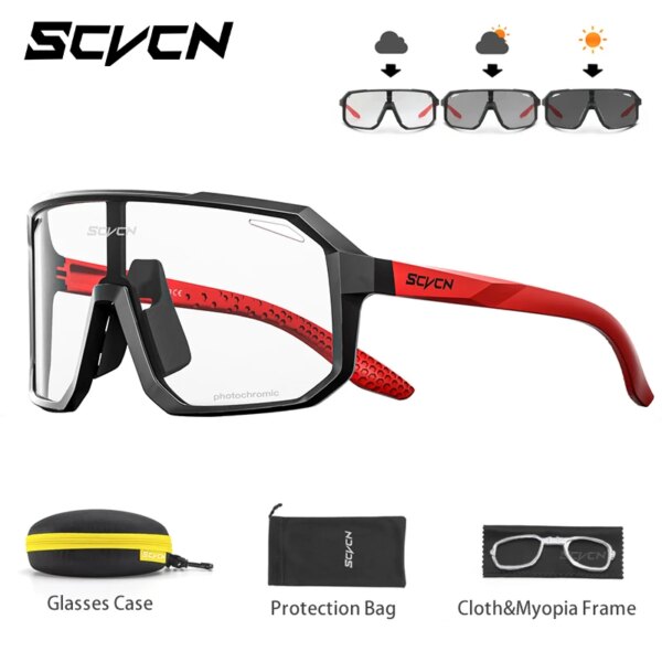 Gafas fotocromáticas para ciclismo, gafas de sol para mujer, deportivas para correr, gafas para ciclismo de montaña y carretera para hombre