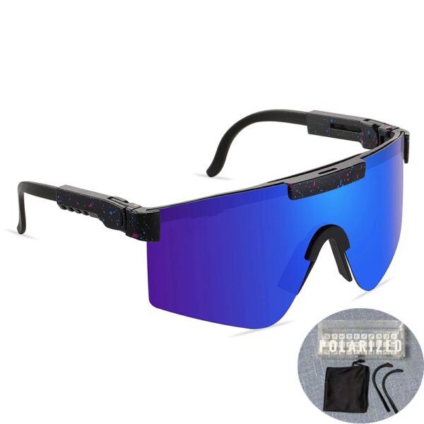 Gafas de ciclismo polarizadas, gafas de sol de moda para bicicleta UV400, gafas para deportes al aire libre, gafas de montaña con estuche