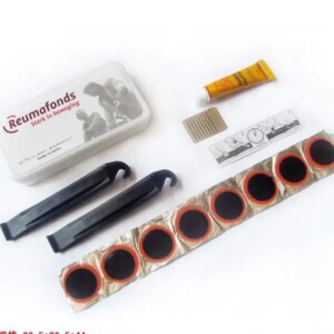 Kit de reparación de neumáticos planos para bicicleta portátil, juego de herramientas, parche de goma, herramienta de reparación de bicicletas Fetal portátil para neumáticos de bicicleta de montaña