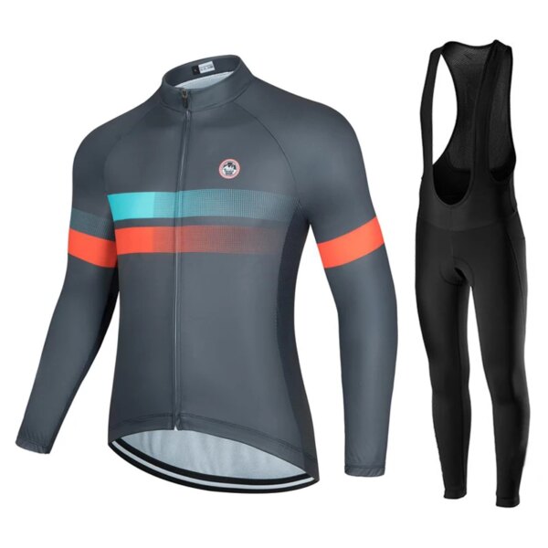 Conjunto de camisetas de Ciclismo de equipo profesional, Ropa de manga larga para bicicleta de montaña, Maillot, Ropa para deportes de Ciclismo, primavera 2023