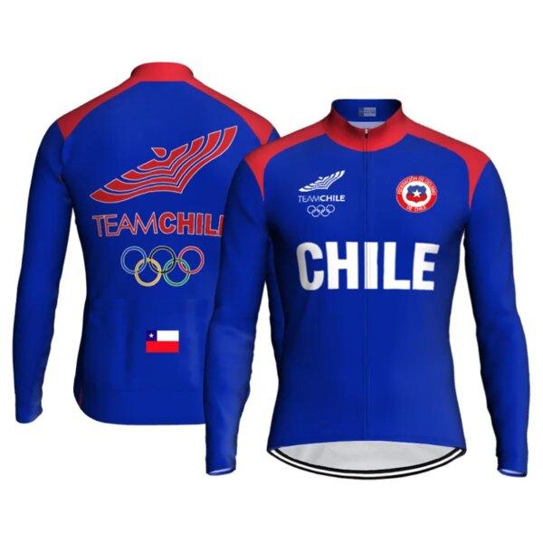 Equipo profesional Chile ciclismo Jersey ropa de paseo bicicleta ciclista Mtb chaqueta de bicicleta camisa de descenso desgaste uniforme de manga larga abrigo