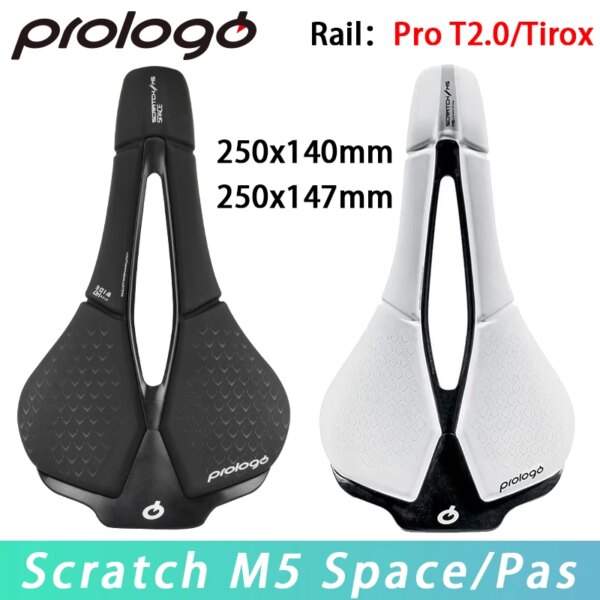 Prologo-sillín de bicicleta Scratch M5 Pas/Space Pro T2.0 Tirox Rail para carretera MTB City Touring XC, piezas de bicicleta de grava