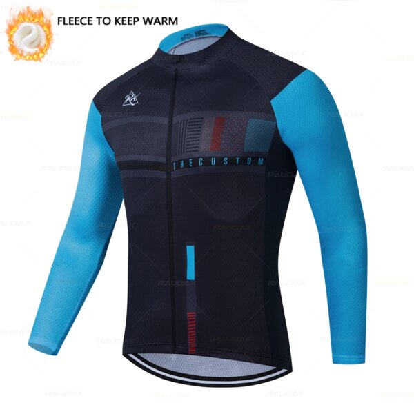 RAUDAX-ropa de Ciclismo de invierno para hombre, chaqueta térmica de lana larga para Ciclismo, Jersey de Ciclismo, Kit de Ciclismo profesional, novedad de 2023