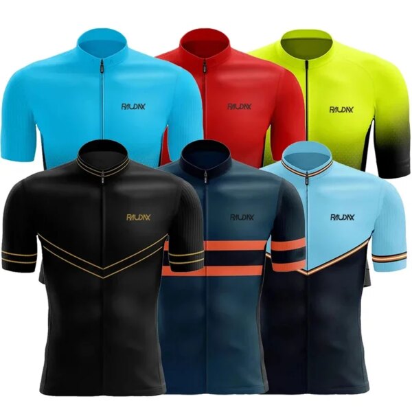 RAUDAX 2024 verano mangas cortas Ciclismo Jerseys al aire libre montaña camiseta para bicicleta de carretera Maillot Ciclismo Hombre Jersey transpirable hombres