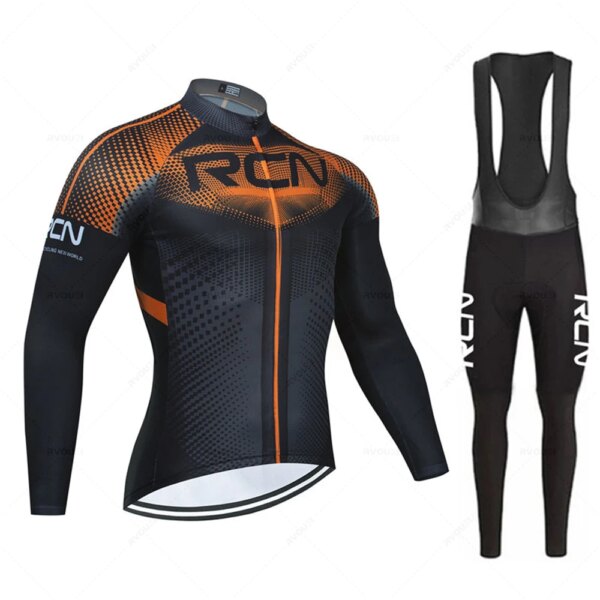 RCN Team-Conjunto de Jersey de Ciclismo para hombre, Ropa de manga larga para Ciclismo de montaña, uniforme de bicicleta de montaña, otoño 2023