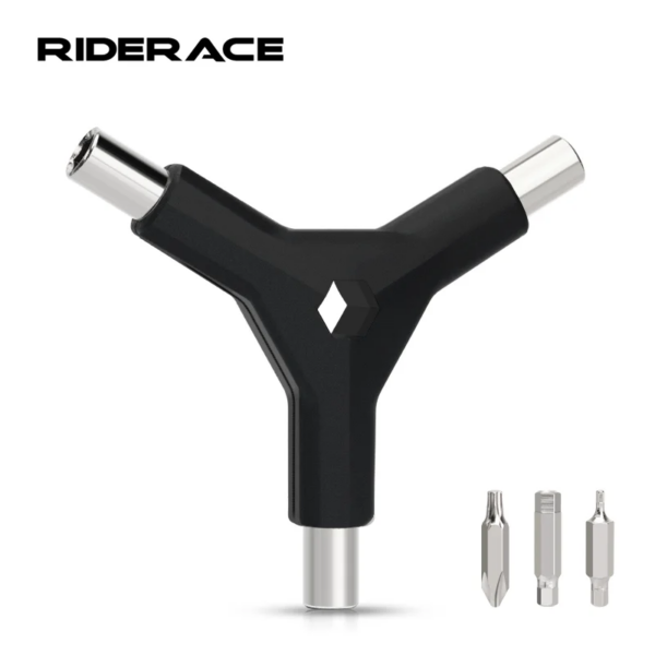 RIDERACE-Juego de llaves en Y 6 en 1, brocas intercambiables, destornillador Allen Hex T25 PH2 de 3 vías para herramienta de reparación de bicicletas, Kit multiherramienta