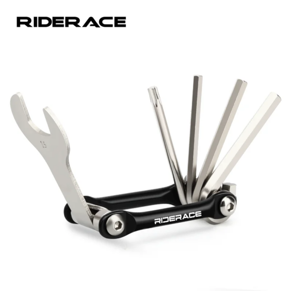 RIDERACE bicicleta multiherramienta 5 en 1 portátil 4mm 5mm 6mm llave Allen hexagonal T25 15mm llave de Pedal de bicicleta herramientas de reparación multifunción