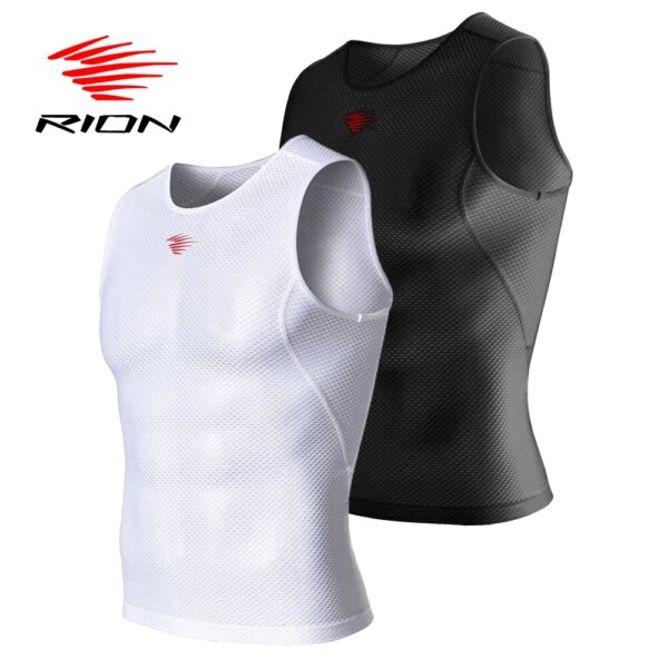 RION-Chalecos de ciclismo para hombre, Jersey de montaña, ropa deportiva, Tops activos, capa Base para correr, gimnasio, malla transpirable, ropa de bicicleta sin mangas