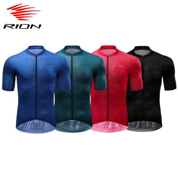 RION hombres ciclismo Jersey Motocross verano bicicleta camisa MTB Downhill Maillot raya bicicleta manga corta transpirable ciclismo ropa