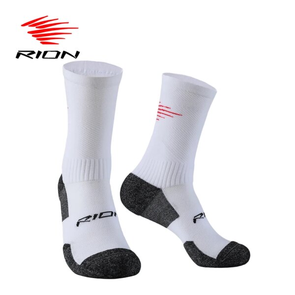 RION-Calcetines de ciclismo para hombre, conjuntos de ropa para pies de media pantorrilla, baloncesto, fútbol, ​​MTB, bicicleta de montaña, gimnasio, absorción de humedad, deportes al aire libre