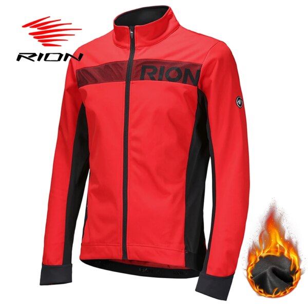 RION-Chaqueta térmica cortavientos para ciclismo para hombre, ropa de invierno para bicicleta, parabrisas, chaquetas reflectantes para bicicleta de montaña, Maillot