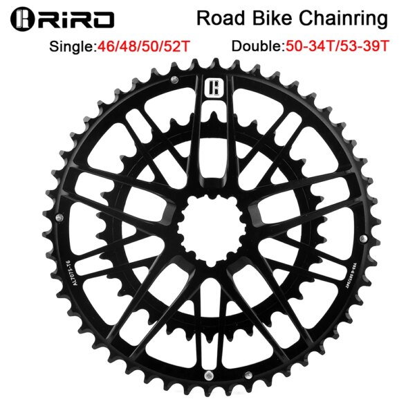 RIRO plato de bicicleta de carretera CNC montaje directo rueda de cadena ancha estrecha AL7075-T6 ultraligera aleación de aluminio piezas de disco de bicicleta MTB