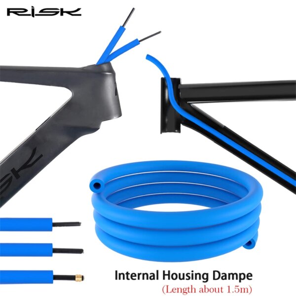 RISK-amortiguador de carcasa interna para cuadro de bicicleta de carretera, Protector de tubo de esponja, reductor de ruido, 1,5 M, para enrutamiento de cables internos