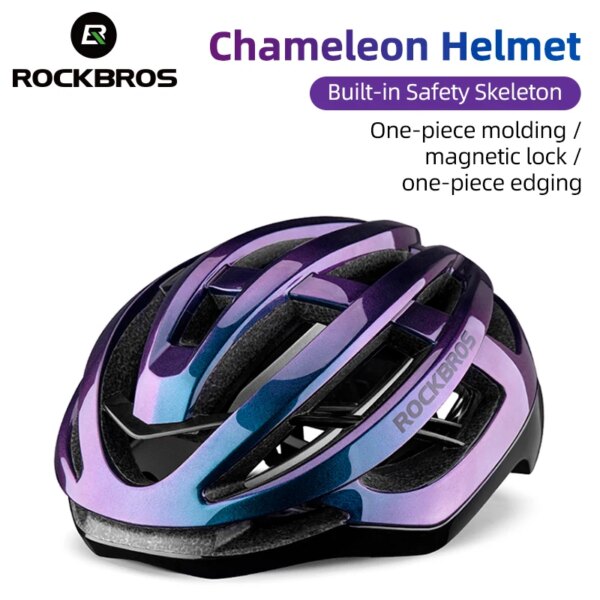 ROCKBROS-casco de bicicleta, transpirable, ultraligero, moldeado integralmente, Unisex, a prueba de golpes, ajustable, casco de bicicleta de carretera, equipo de ciclismo