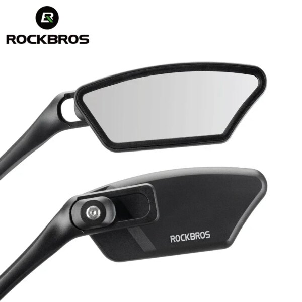 ROCKBROS-Espejo de bicicleta para manillar, retrovisor de acero inoxidable, Reflector Universal de amplio alcance, espejo ajustable de 360 ​​°, accesorio para bicicleta