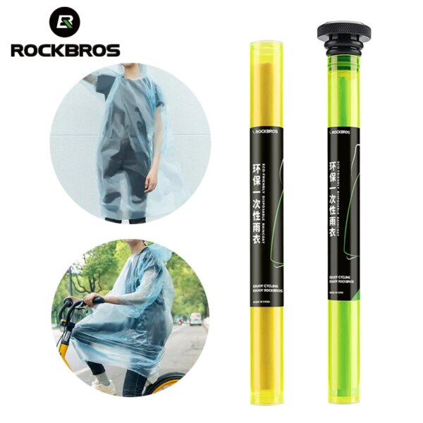 Chubasquero ROCKBROS para bicicleta, impermeable grueso para hombres y mujeres, vehículo eléctrico, impermeable para ciclismo, Poncho de lluvia portátil para exteriores, abrigo a prueba de viento