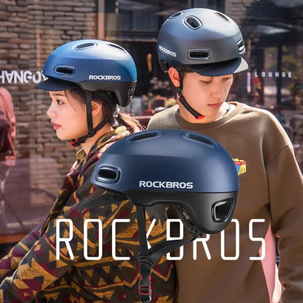 ROCKBROS-casco de ciclismo para bicicleta, casco de ocio EPS a prueba de golpes, Unisex, para patinete eléctrico Xiaomi Qiji, accesorios para monopatín y bicicleta