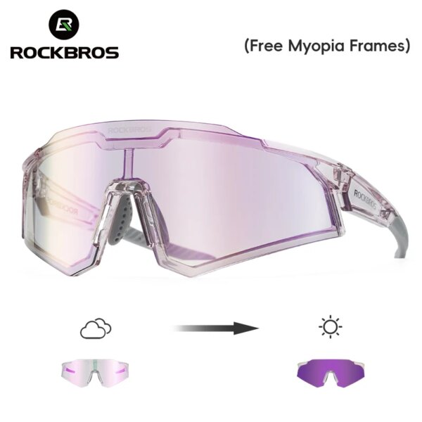 Gafas de ciclismo ROCKBROS, gafas fotocromáticas para bicicleta, gafas de sol con protección UV400, gafas para esquiar y pescar, gafas para bicicleta de carretera MTB