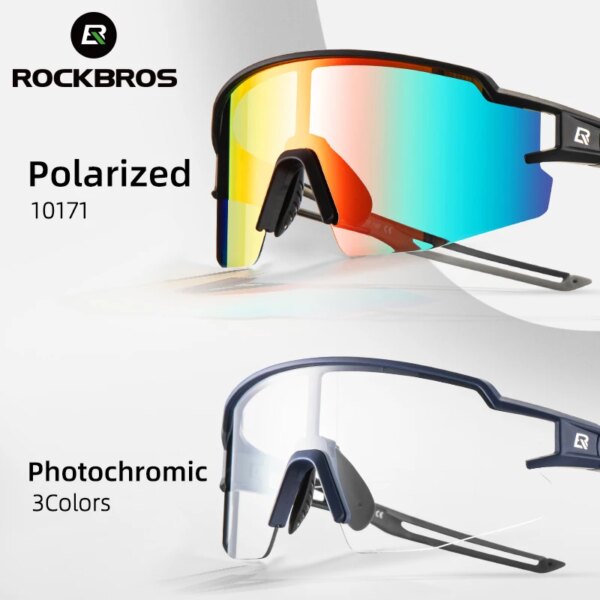 Gafas de ciclismo ROCKBROS, gafas polarizadas para bicicleta, gafas con montura para miopía UV400, gafas de sol para deportes al aire libre, gafas para bicicleta para hombres y mujeres