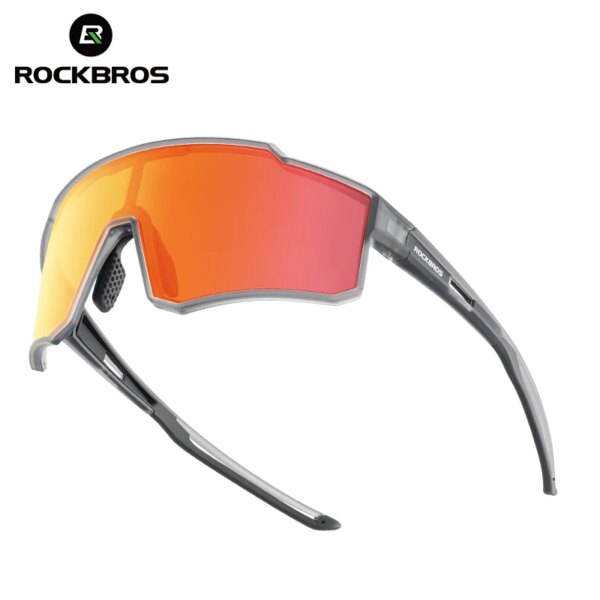 ROCKBROS gafas de ciclismo UV400 lentes fotocromáticos polarizados gafas de sol para bicicleta deportes al aire libre MTB Road gafas ajustables para bicicleta