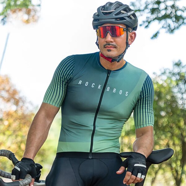 ROCKBROS Maillots De Ciclismo, Ropa para Bicicleta MTB para Hombres Y Mujeres, Ropa Deportiva MTB De Manga Corta Transpirable De Secado Rápido, Equipo De Ciclismo