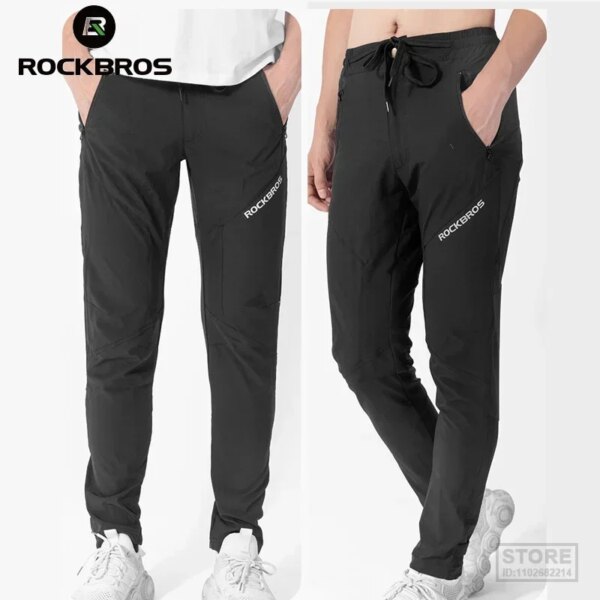 Pantalones de ciclismo ROCKBROS Primavera Verano secado rápido deportes mujeres hombres MTB bicicleta de carretera pantalones transpirables para bicicleta