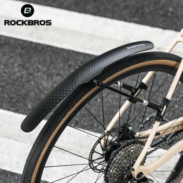 Guardabarros ROCKBROS para bicicleta de carretera, neumáticos delanteros y traseros 700C, guardabarros Universal ajustable para rueda de bicicleta, guardabarros para bicicleta, piezas para ciclismo