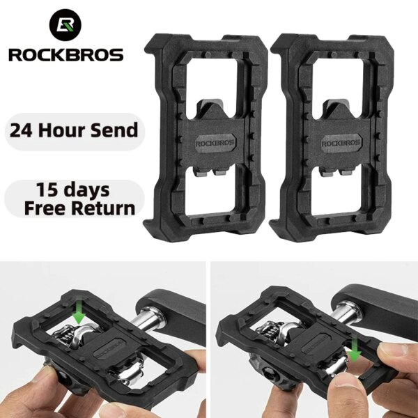 ROCKBROS SM-PD22 Pedal plano adaptador de pedales de bicicleta abrazadera SPD para M8000 M9000 M520 M540 MTB pieza de Pedal de bicicleta de montaña