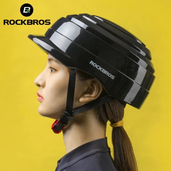 ROCKBROS ultraligero casco bicicleta eléctrica ventilado transpirable plegable MTB bicicleta de carretera casco de viajero accesorios de ciclismo