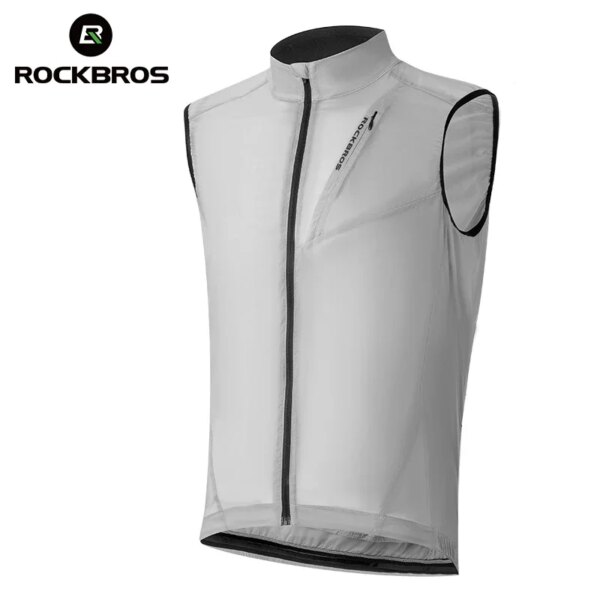 ROCKBROS-Chaqueta impermeable para bicicleta, chaleco reflectante de seguridad para ciclismo al aire libre, transpirable, para correr, ligero, deportivo