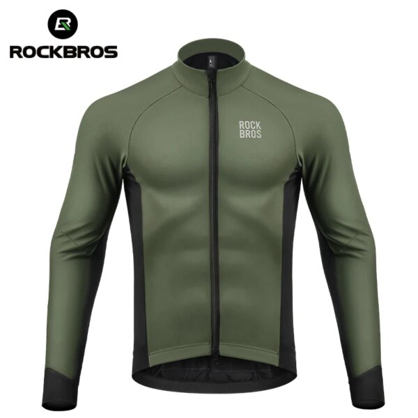 ROCKBROS invierno ciclismo abrigo polar cálido hombres mujeres a prueba de viento bicicleta chaqueta térmica al aire libre Mtb bicicleta Jersey ropa de 0 grados