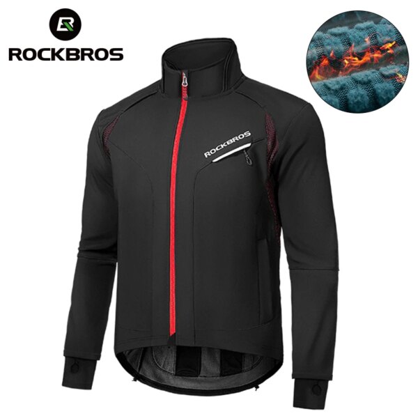 ROCKBROS invierno más cálido chaquetas para bicicleta a prueba de viento térmico polar bicicleta Tops abrigo hombres mujeres MTB Road deportes ciclismo Jerseys chaqueta