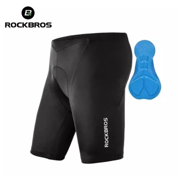 Pantalones cortos de ciclismo ROCKBROS de verano para hombre, pantalones cortos de Gel antideslizantes para ciclismo de montaña, pantalones cortos de bicicleta negros para montaña