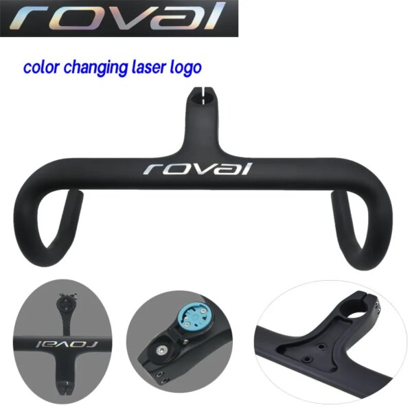 Manillar de carbono ROVAL road, manillar de bicicleta de carretera de fibra de carbono, manillar de caída de 380/400/420/440mm con vástago de bicicleta