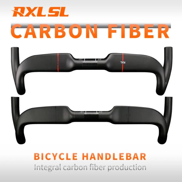 RXL SL-Manillar de bicicleta de carretera de carbono, barras de caída de ángulo exterior de enrutamiento interno 31,8 para manillar de bicicleta de grava