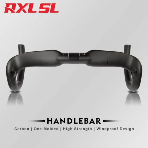 Manillar de carbono para bicicleta de carretera RXL SL, manillar de carbono aerodinámico de enrutamiento interno mate UD de 400/420/440mm para piezas de bicicleta