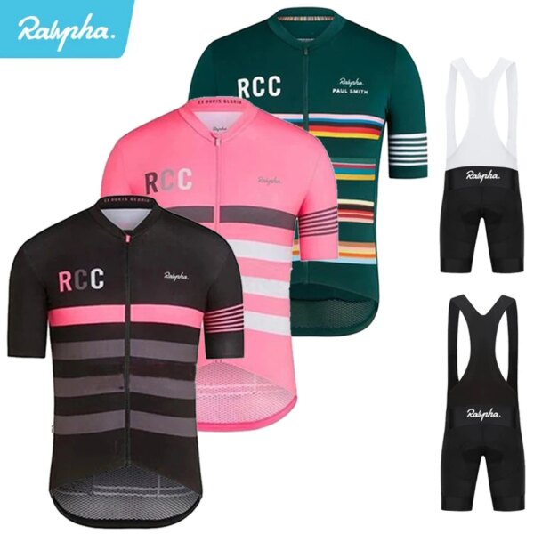 Raphaful-Conjunto de Jersey de Ciclismo para hombre, Ropa transpirable de manga corta para Ciclismo de montaña, Maillot, uniforme de Ciclismo