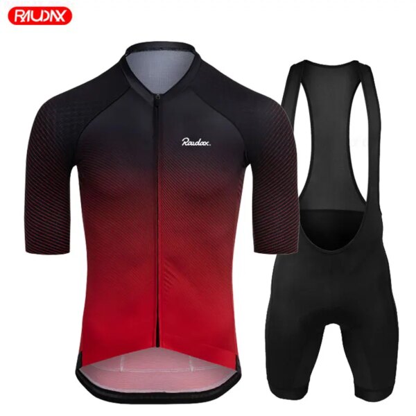 Raudax 2023 Conjunto De Jersey De Ciclismo para hombre, uniforme para bicicleta De manga corta De verano, Ropa De Ciclismo para deportes De bicicleta De montaña, Maillot, Ropa De Ciclismo