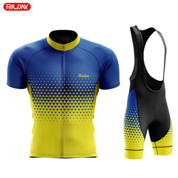 Raudax-Conjuntos de Ciclismo para hombre, Ropa de Ciclismo de montaña de secado rápido, Ropa de Ciclismo Verano, Jersey de triatlón