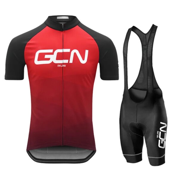 Raudax GCN-Conjunto de ciclismo de verano, Jersey de manga corta, uniforme para bicicleta, ropa deportiva para bicicleta de montaña, maillot, ropa de ciclismo