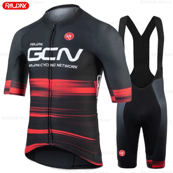 Raudax GCN ropa de ciclismo juvenil triatlón deporte ciclismo Jersey conjunto transpirable verano manga corta bicicleta de montaña ropa de montar