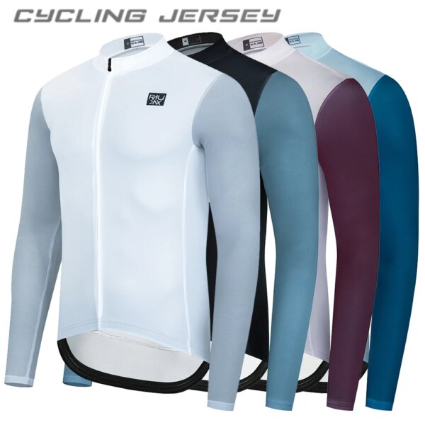 Raudax manga larga ciclismo Jersey ropa ciclismo carrera superior ciclismo ropa Maillot verano bicicleta desgaste camisas