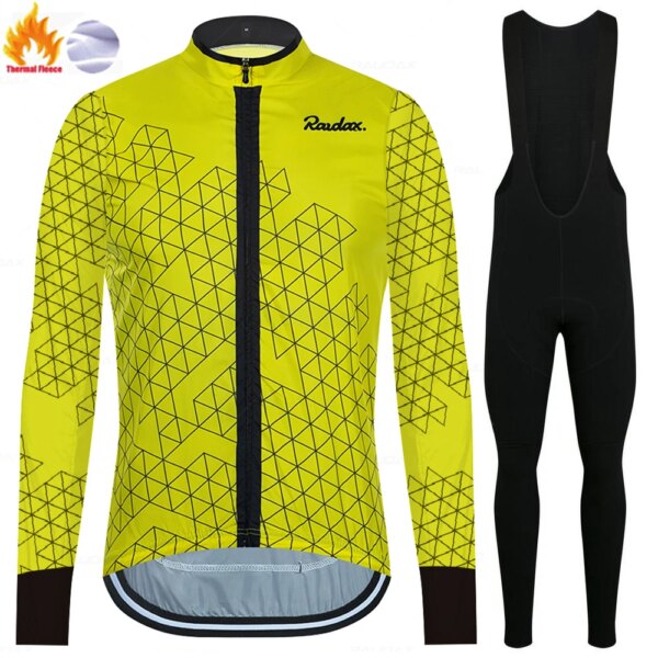 Raudax-Chaquetas cálidas para ciclismo para hombre, ropa térmica de lana para ciclismo, traje de Jersey de manga larga, ropa para montar en bicicleta al aire libre, invierno 2024