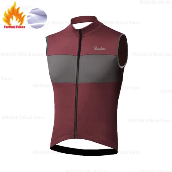 Raudax-Chaleco térmico de lana para Ciclismo, chaquetas sin mangas para Ciclismo, chalecos cálidos para bicicleta de montaña, chaleco de carreras, Ropa de Ciclismo